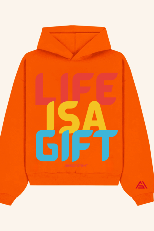 Life Is A Gift Hoodie (Orange)